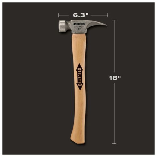 Main product image of STILETTO 12oz Smooth/Curved Hickory Hammer, TI12SC