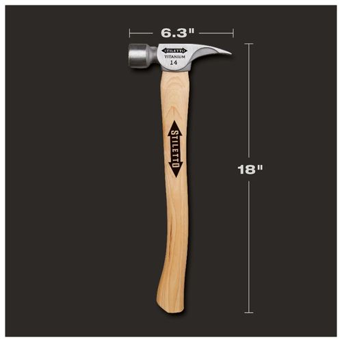 Main product image of STILETTO 14oz Milled/Curved Hickory Hammer, TI14MC
