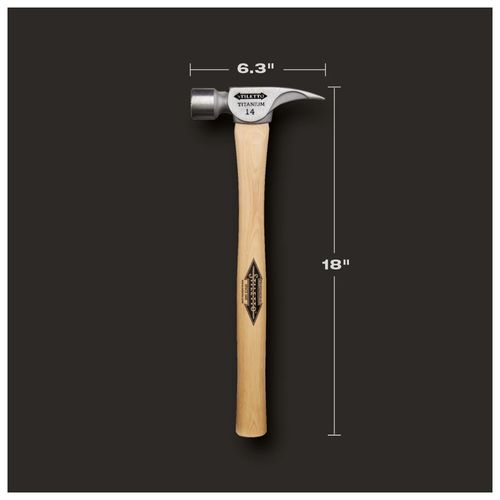 Main product image of STILETTO 14oz Milled/Straight Hickory Hammer, TI14MS