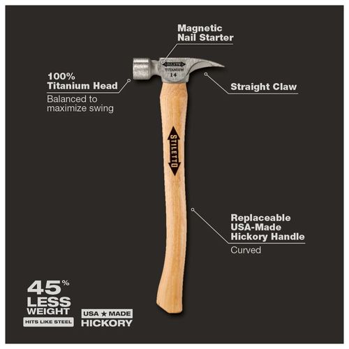Main product image of STILETTO 14oz Smooth/Curved Hickory Hammer, TI14SC