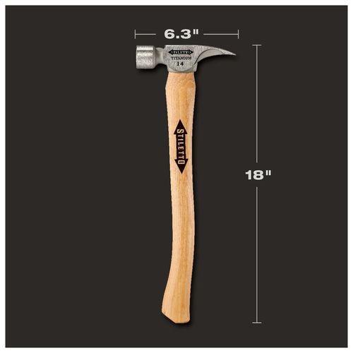 Main product image of STILETTO 14oz Smooth/Curved Hickory Hammer, TI14SC