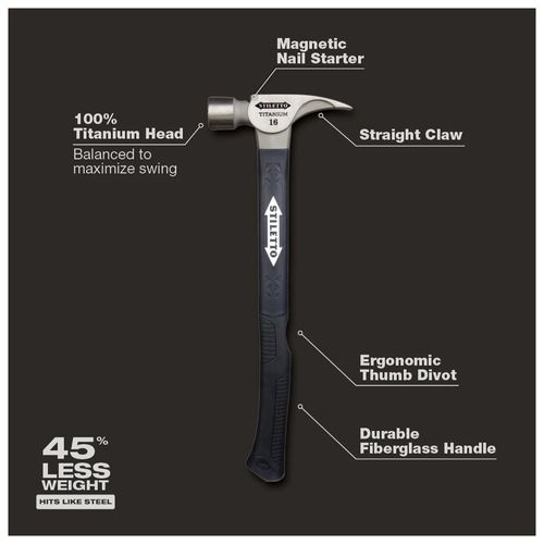 Main product image of STILETTO 16oz Milled/Curved Fiberglass Hammer, TI16MC-F