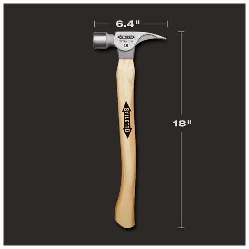Main product image of STILETTO 16oz Milled/Curved Hickory Hammer, TI16MC