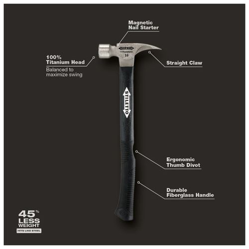 Main product image of STILETTO 16oz Smooth/Curved Fiberglass Hammer, TI16SC-F