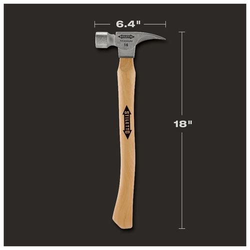 Main product image of STILETTO 16oz Smooth/Curved Hickory Hammer, TI16SC