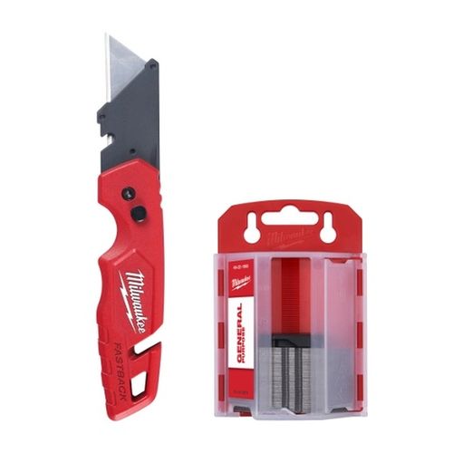 Main product image of FASTBACK Folding Utility Knife with Blade Storage and 50 Piece Blades