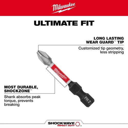 Milwaukee 48-20-9057 SHOCKWAVE Large Carbide Hammer Drill Bit Kit 7-Piece - View #6