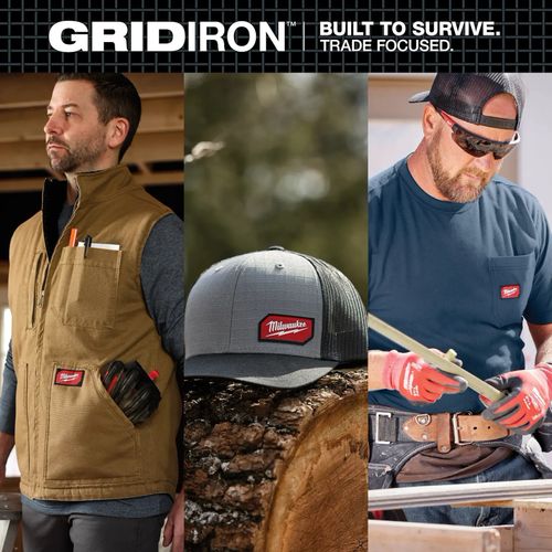 Main product image of GRIDIRON Snapback Trucker Hat - Gray