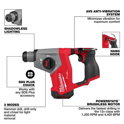 Main product image of M12 FUEL 5/8" SDS Plus Rotary Hammer
