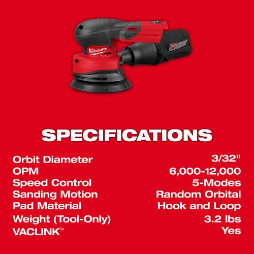 Main product image of M18­ FUEL 5" Random Orbital Sander