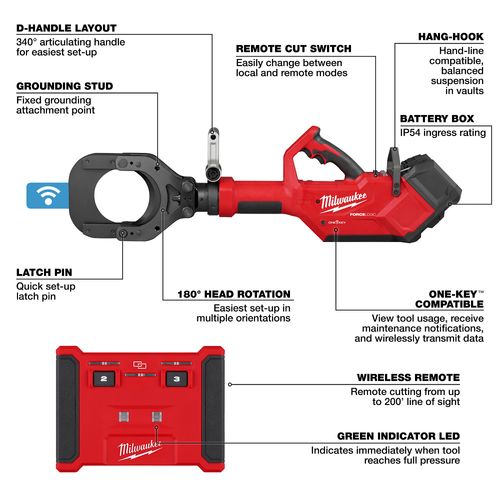 Main product image of M18 FORCE LOGIC 5" Underground Cable Cutter w/ Wireless Remote