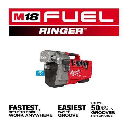 Main product image of M18 FUEL RINGER Roll Groover for 1-1/4" - 4" Sch 10/40, 6" Sch 10