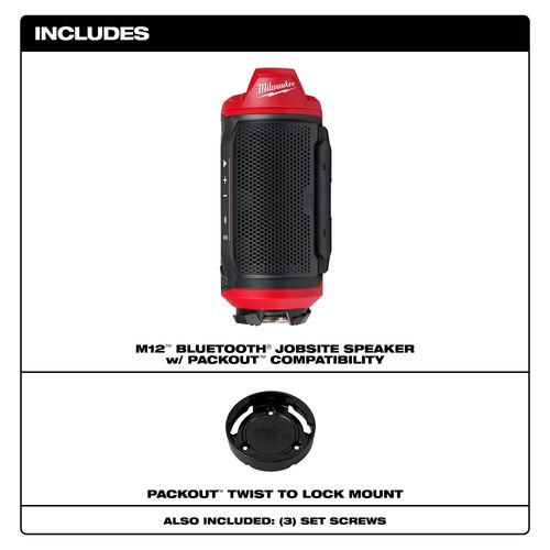 Main product image of M12 Bluetooth Jobsite Speaker w/ PACKOUT Compatibility