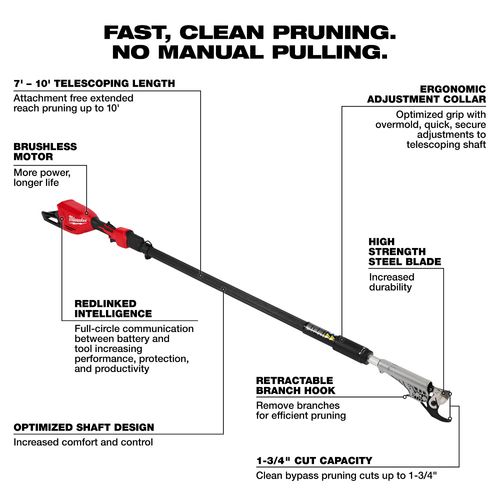 Main product image of M18 Brushless Telescoping Pole Pruning Shears