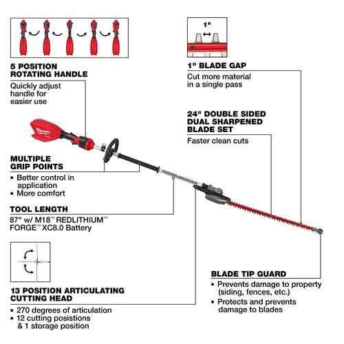 Main product image of M18 FUEL Pole Articulating Hedge Trimmer