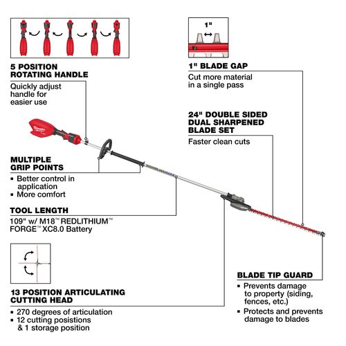 Main product image of M18 FUEL Extended Pole Articulating Hedge Trimmer