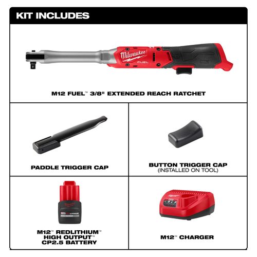 Main product image of M12 FUEL 3/8" Extended Reach Ratchet Kit, 3059-21
