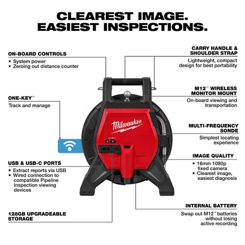 Main product image of M12 65' Ultra Flex Compact Inspection Camera Kit