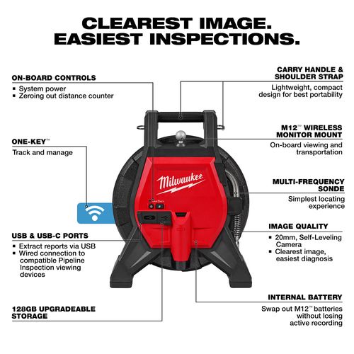 Main product image of M12 85' High Flex Compact Inspection Camera Kit