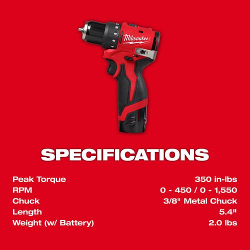 Main product image of M12 Subcompact Brushless 3/8" Drill/Driver Kit