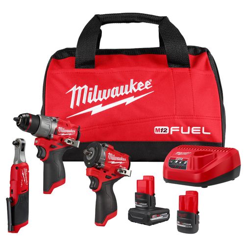 Main product image of M12 FUEL Impact Wrench, Drill/Driver, Ratchet Kit