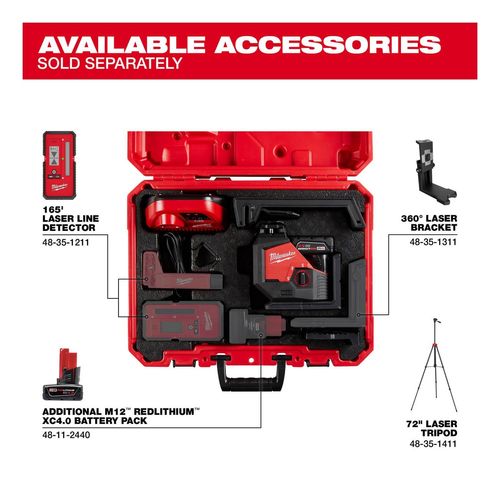 Main product image of M12 Green 360 Degree Single Plane Laser Kit, 3631-21