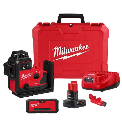 Main product image of M12 Green 360 Degree 3-Plane Laser w/Automatic Alignment & Receiver