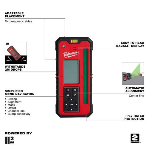 Main product image of M18 Red Exterior Rotary Laser Level Kit w/ Receiver, Tripod, & Grade Rod