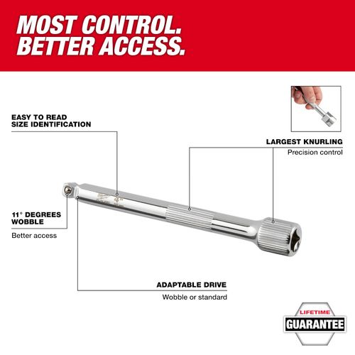 Main product image of 1/4" Drive 6" Wobble Extension
