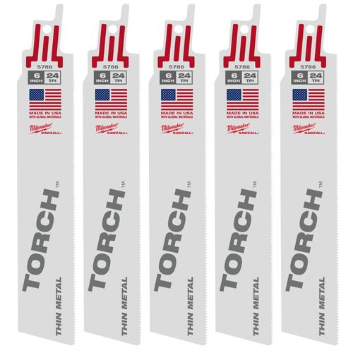 Main product image of 6" 24 TPI The Torch SAWZALL Blades (5 Pack)
