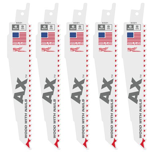 Main product image of 6" 5 TPI The Ax SAWZALL Blades (25 Pack)