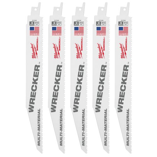 Main product image of 9" 7/11 TPI THE WRECKER Multi-Material SAWZALL Blades (25 Pack)