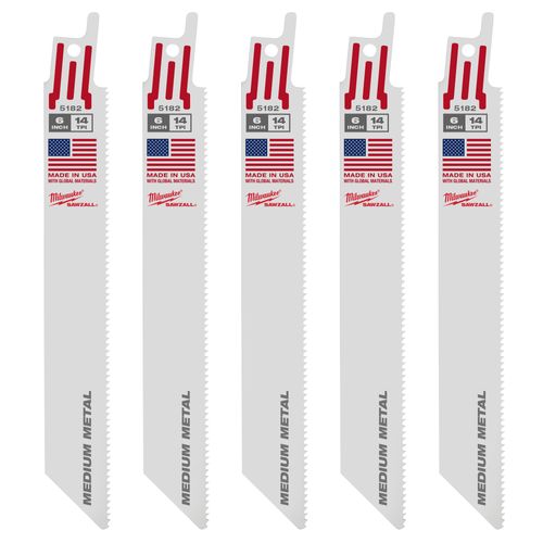 Main product image of 6" 14 TPI SAWZALL Blades (25 Pack)
