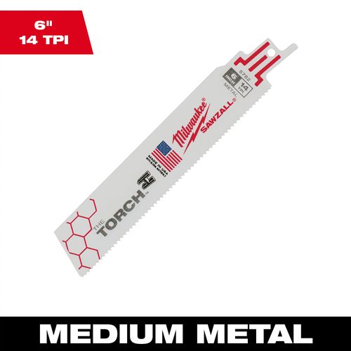 Main product image of 6" 14 TPI TORCH SAWZALL Blades (25 Pack)