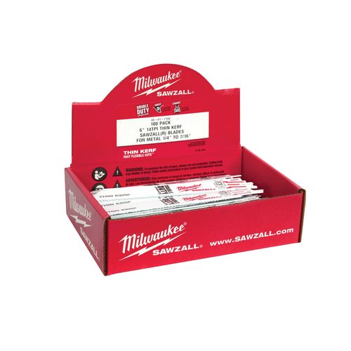 Main product image of 6" 14 TPI SAWZALL Blades (100 Pack)