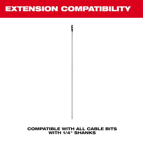 Main product image of 1/4" x 52.5" Flexible Cable Bit Extension