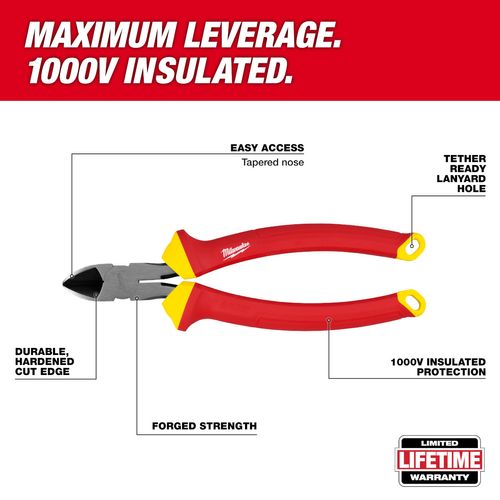 Main product image of 1000V Insulated 8" Diagonal Cutting Pliers