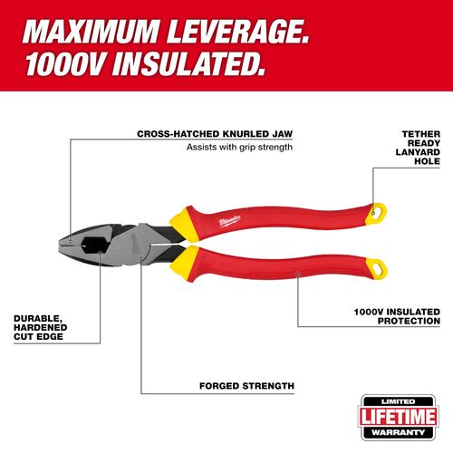 Main product image of 1000V Insulated 9" Lineman's Pliers