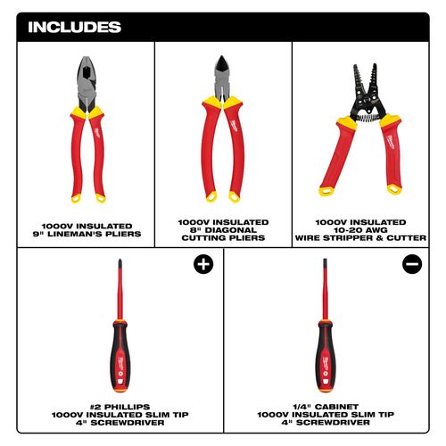 Main product image of 5 Piece 1000V Insulated Hand Tool Set