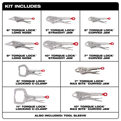 Main product image of 10 Piece TORQUE LOCK Locking Pliers Kit