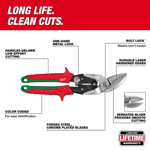 Main product image of Right Cutting Offset Aviation Snips