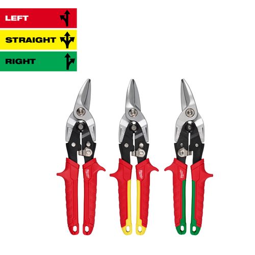 Main product image of 3 Piece Aviation Snip Set w/ Left, Right & Straight Aviation Snips
