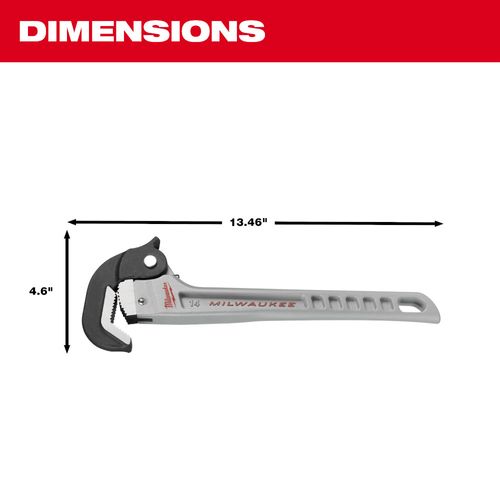 Main product image of 14" Aluminum Self-Adjusting Pipe Wrench