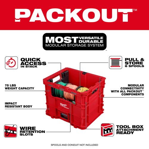 Main product image of PACKOUT Wire Pulling XL Crate, 48-22-8043