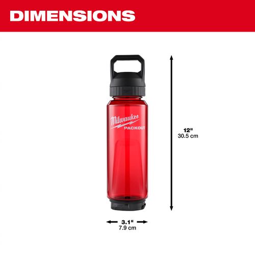 Main product image of PACKOUT 34oz Bottle with Chug Lid (Red)