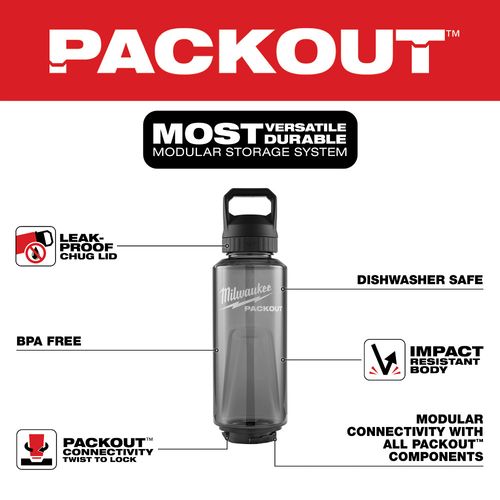 Main product image of PACKOUT 48oz Bottle with Chug Lid (Black)