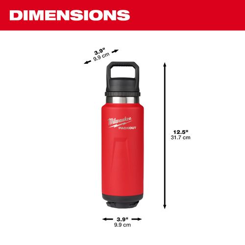 Main product image of PACKOUT 36oz Insulated Bottle with Chug Lid (Red)