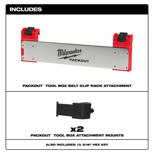 Main product image of PACKOUT Tool Box Belt Clip Rack Attachment