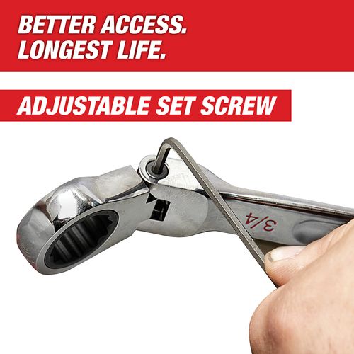 Main product image of 15 Piece SAE Flex Head Ratcheting Combination Wrench Set