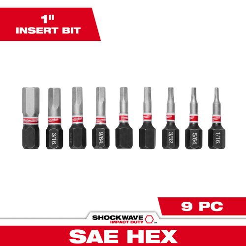 Main product image of Shockwave Impact Hex Insert Bit Set (9 Pack)